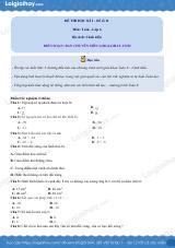 Đề thi học kì 1 Toán 6 - Đề số 11 - Cánh diều